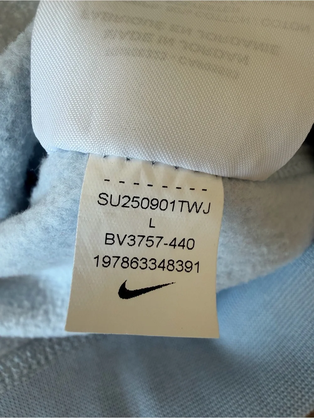 Nike Pale Blue Hoodie and Joggers Set, Girls Large